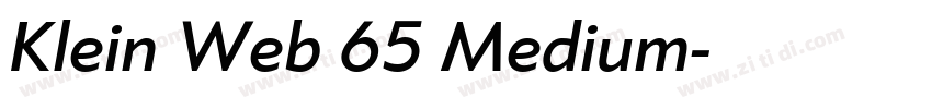 Klein Web 65 Medium字体转换